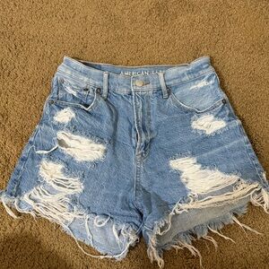 American Eagle distressed blue Jean shorts